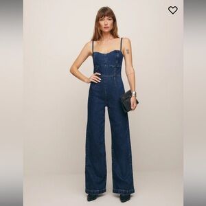 Daphne Wide Leg Denim Jumpsuit